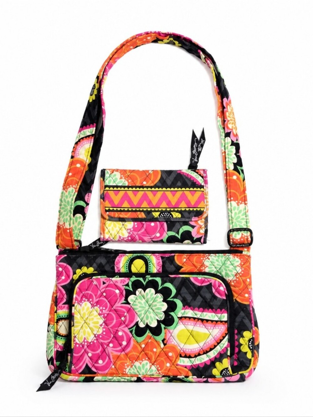 Vera Bradley Ziggy Zinnia Crossbody Bag & Matching Wallet Set - Retired